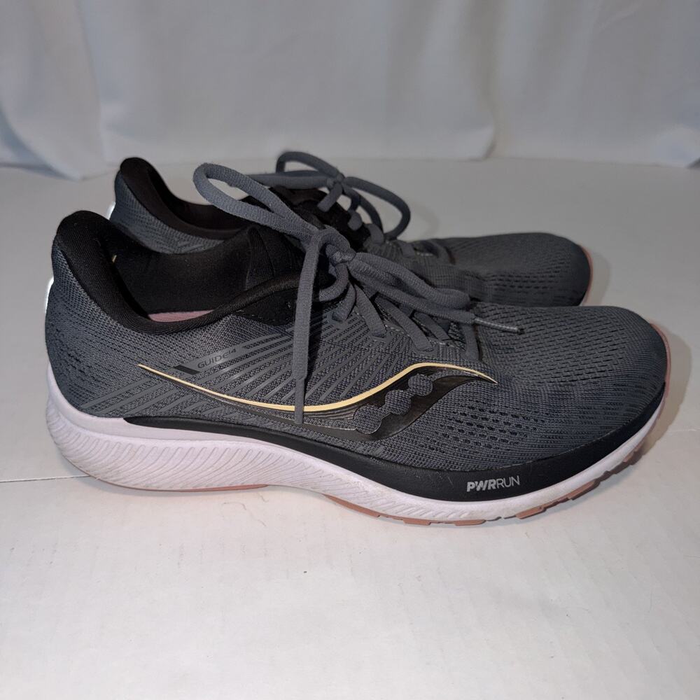 Saucony Guide 14 Charcoal Black/Rose S10655-45 Women's Size 10 Med Running Shoe